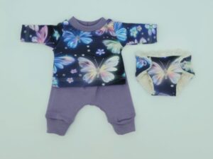 Puppenkleidung (T-Shirt, Pumphose und Windel)