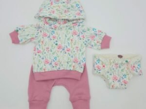 Puppenkleidung (Hoodie, Pumphose und Windel)