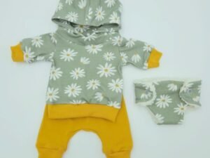 Puppenkleidung (Hoodie, Pumphose und Windel)